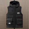 Winter Vests Men Thick Warm Vest Plus Size 10XL 12XL Fashion Casual Solid Color Black Vests Sleeveless Jacket Big Size 12XL 2