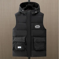 Winter Vests Men Thick Warm Vest Plus Size 10XL 12XL Fashion Casual Solid Color Black Vests Sleeveless Jacket Big Size 12XL 2