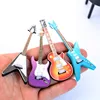Miniature Furnitrue Model Toys Mini Instrument Classical Pop Electric Guitar For 1/12 Dollhouse Decor Ob11 Bjd Dolls Accessories 3