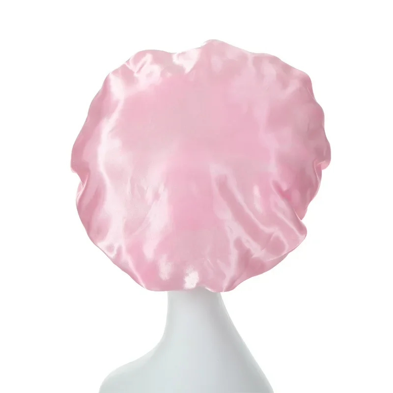 Women Sleeping Caps High Elastic Satin Solid Sleeping Hat Shower Cap Hair Hat for Daily Use and Beauty Women Styling Accessories 4