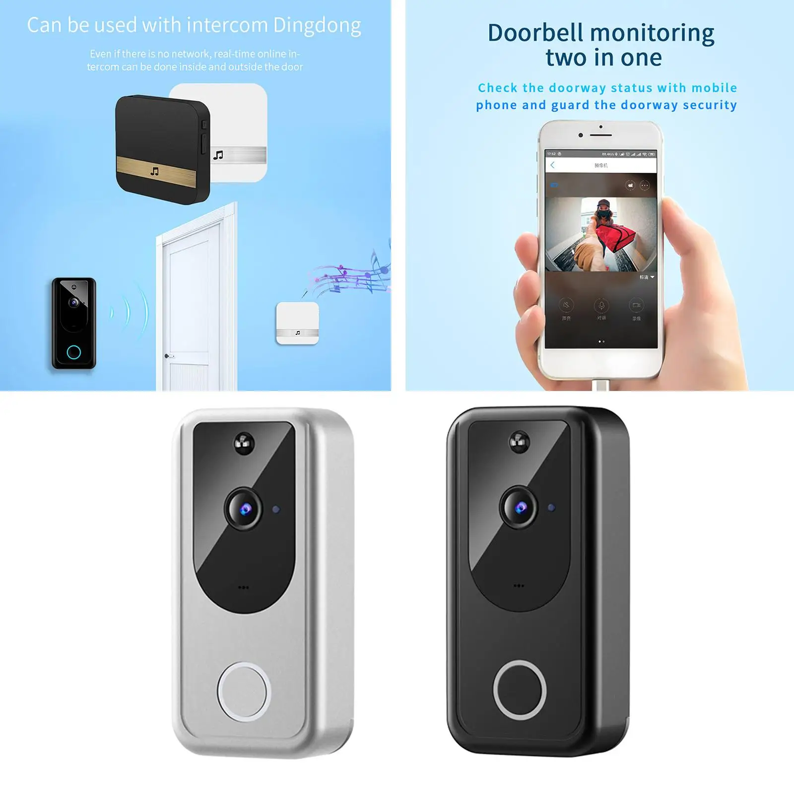  Video Doorbell Digital Visual ,Mini Video . Audio Storage