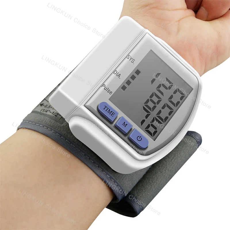 Digitlal Tensiometro Health Medical BP Sphygmomanometer Wrist cuff Digital Blood Pressure Monitor Heart Beat Rate Pulse Meter 1