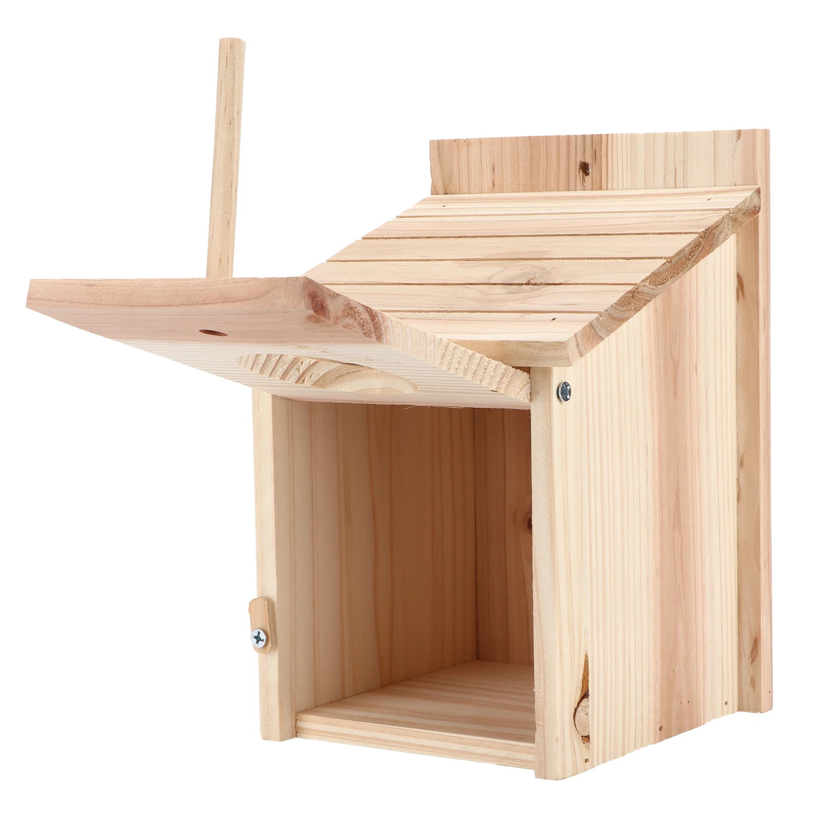 Outdoor Wooden Birdhouse Natural and Safe DIY Birdhouse Breeding Box Standing Rod bird house
