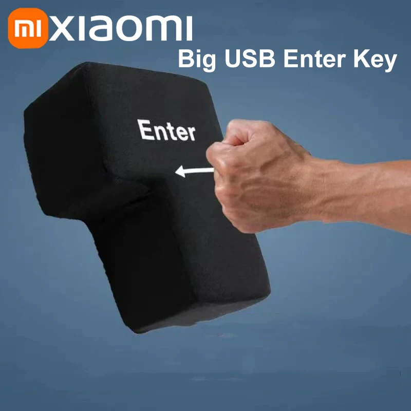 Xiaomi Anti-Stress Computer Enter Key Big USB Keyboard Vent Button Pillow Desktop Stress Reliever Cushion Anti Stress Button