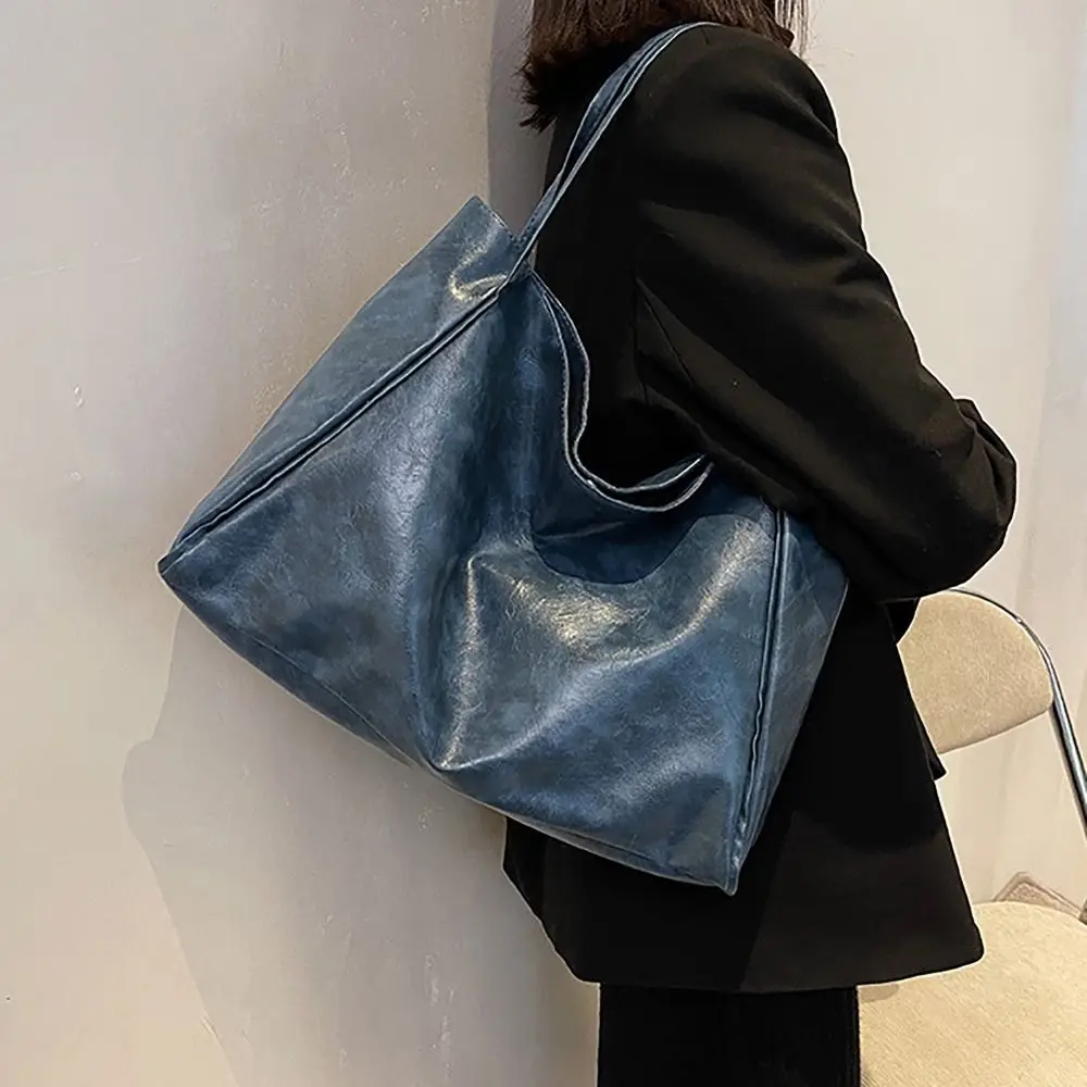 20822 4 in 1 Fashion Diagonal Handbags PU Large-Capacity Bag(Blue Black) main image 0