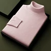 Autumn Mens High Quality Knitted Turtleneck Sweater Winter Long Sleeve Breathable Pullover Large Solid Color Warm Streetwear 5