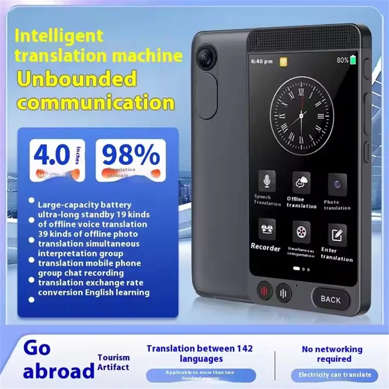 Smart Voice Translator 142 Online Languages 19 Offline WIFI Photo Recording Dictionary D21 Translation Device Business Travel