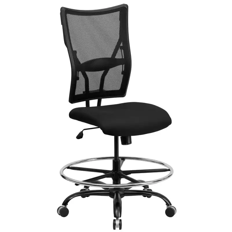 

HERCULES Series Big & Tall 400 . Rated Black Mesh Ergonomic Drafting Chair
