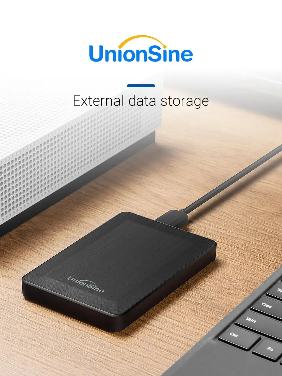 UnionSine 1TB Ultra Slim Portable External Hard Drive HDD-USB 3.0 For PC, Mac, Laptop, PS4, Xbox One, Xbox 360-HD2510(Black): External Hard Drives