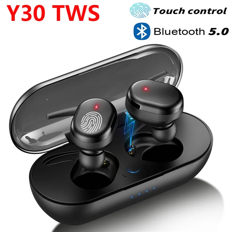 

Y30 TWS Bluetooth earbuds Earphones Wireless headphones Touch Control Sports Earbuds Microphone Music Headset PK Y50 A6 E6 E7 I7