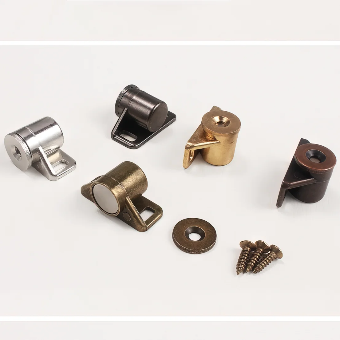1pc Magnet Cabinet Door Catch Strong Magnetic Door Stopper w/screw Alloy Drawer CLoser Gold Bronze Silver Black Latch 35*19mm magnetic cabinet catches magnetic cabinet latches
