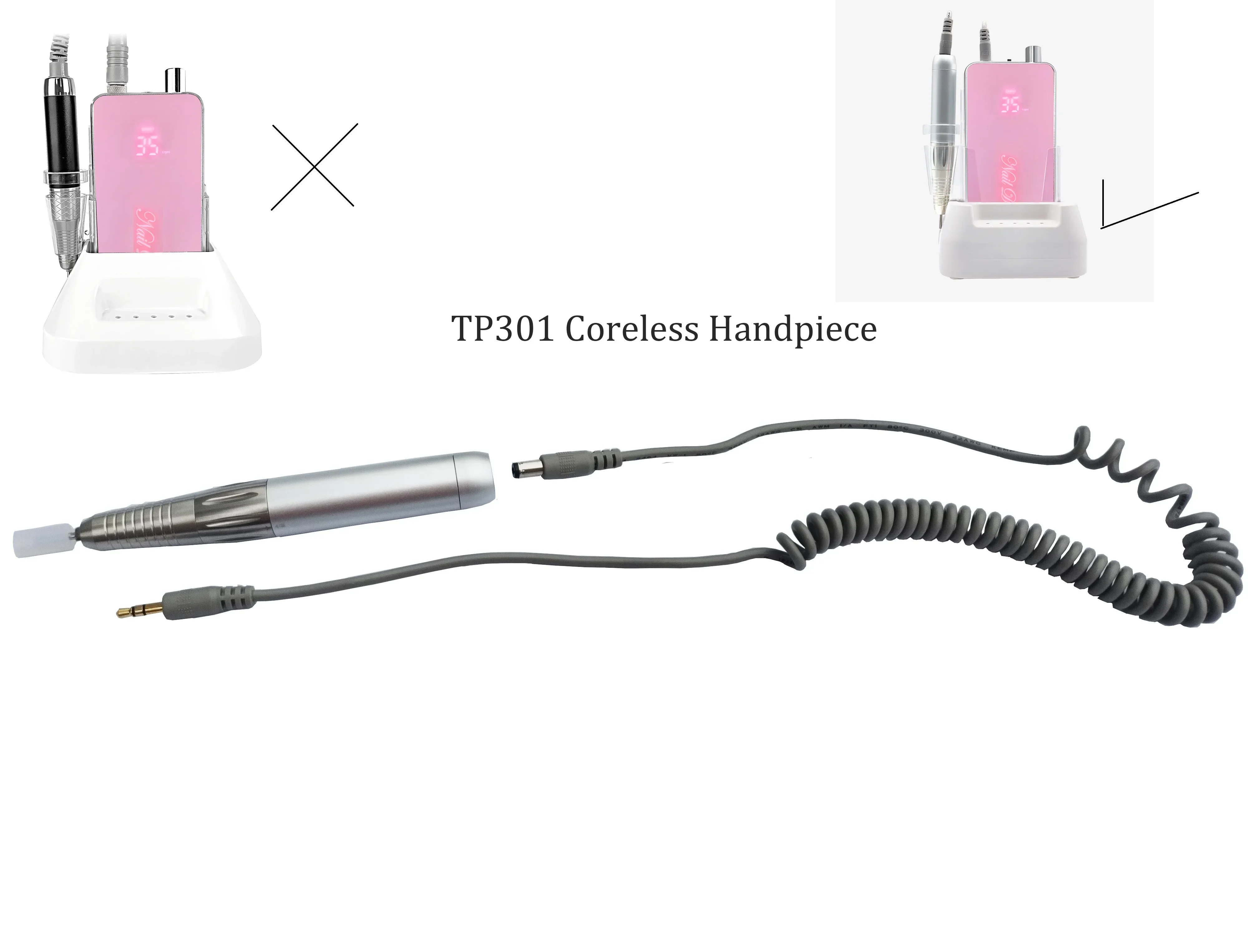 IBELIEVE Nail Drill Handpiece 35kRPM Electric Brushless Nail Drill Machine Manicure Pedicure Tool  Nail Art Equipment Accessory 5