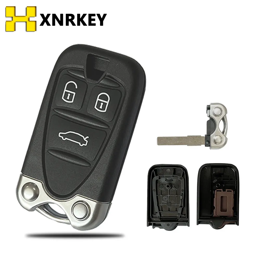 

XNRKEY 3 Button Remote Key Case for Alfa Romeo 159 Brera 156 Spider Smart Car Replacement Key Shell With Blade