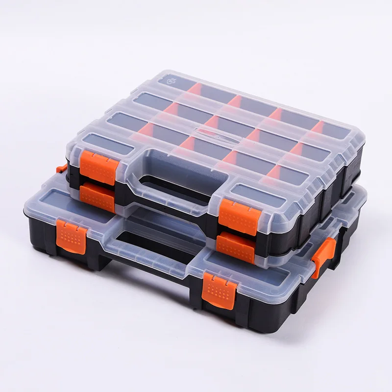 

Box Electronic Overlap Plastic Component Storage Can Screw Classification Organizer Portable Box Household Parts Suitcase Tool