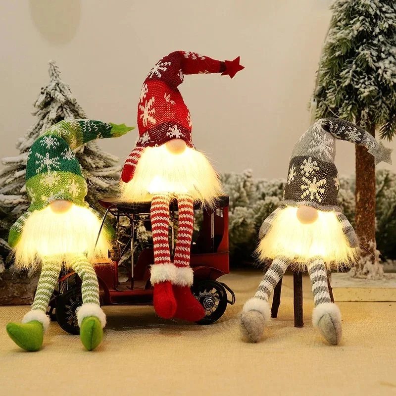 Glowing Gnome Christmas Faceless Doll Merry Christmas Home Decoration Navidad Natal Gift for New Year Gifts