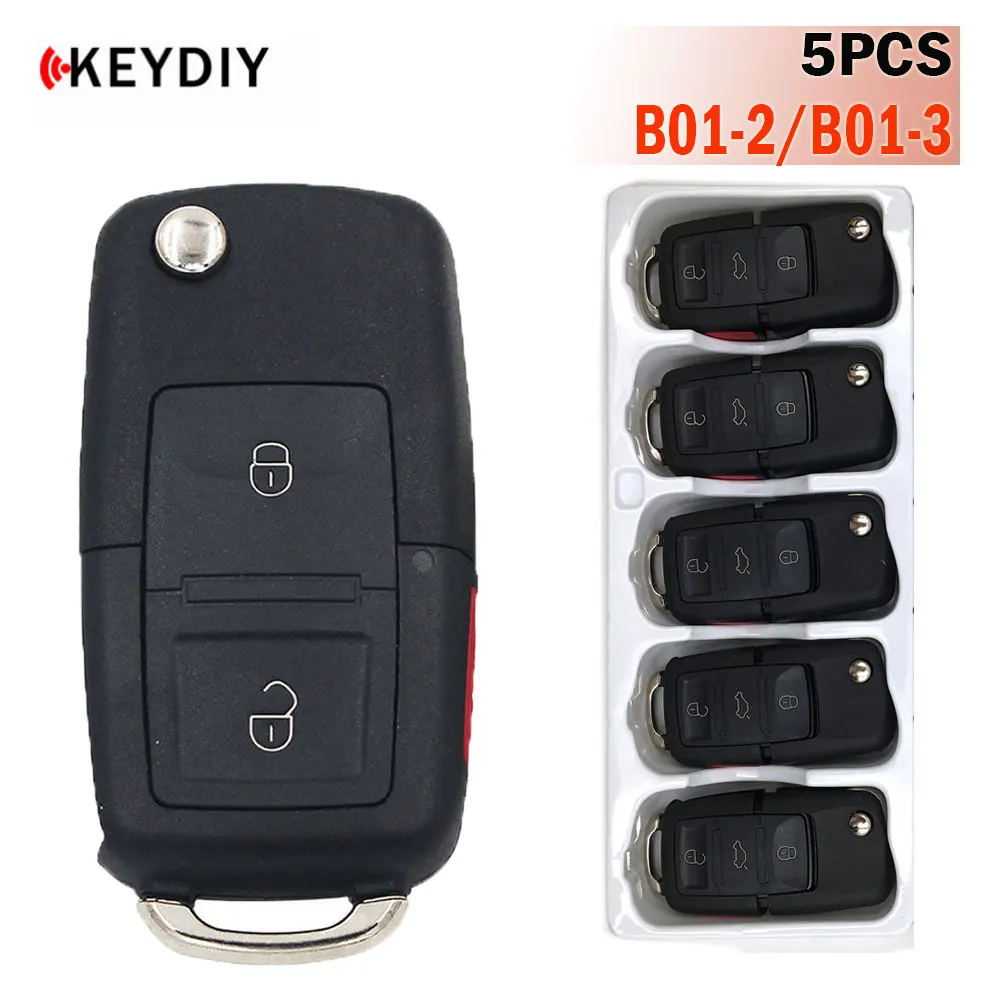 

5pcs Keydiy Car Remote Key B01 B01-2 B01-3 Universal KD Remote Key for KD300 and KD900 URG200 2/3 Button B Series Remote Control
