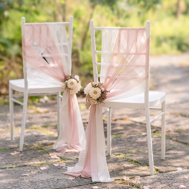 Organza Szék Hátsó Dekoráció Esküvői Puszta Tüll Fonal Szálloda Bankett Születésnapi Party Kellékek