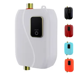 110V/220V Instant Water Heater Bathroom Kitchen Wall Mounted Electric Water Heater 3S Hot Shower LCD Temperature Display