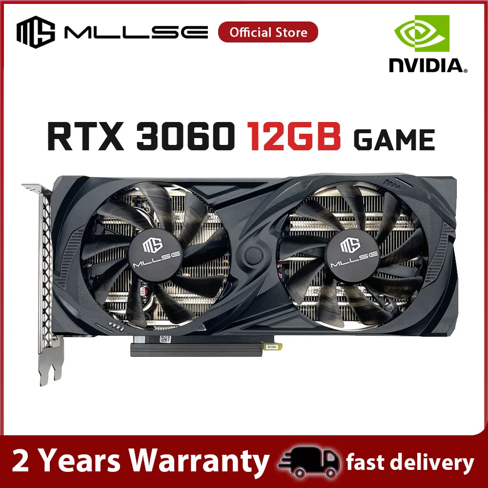 Mllse placa gráfica rtx 3060 12gb jogo nvidia gpu gddr6 192bit hdmi * 1 ...