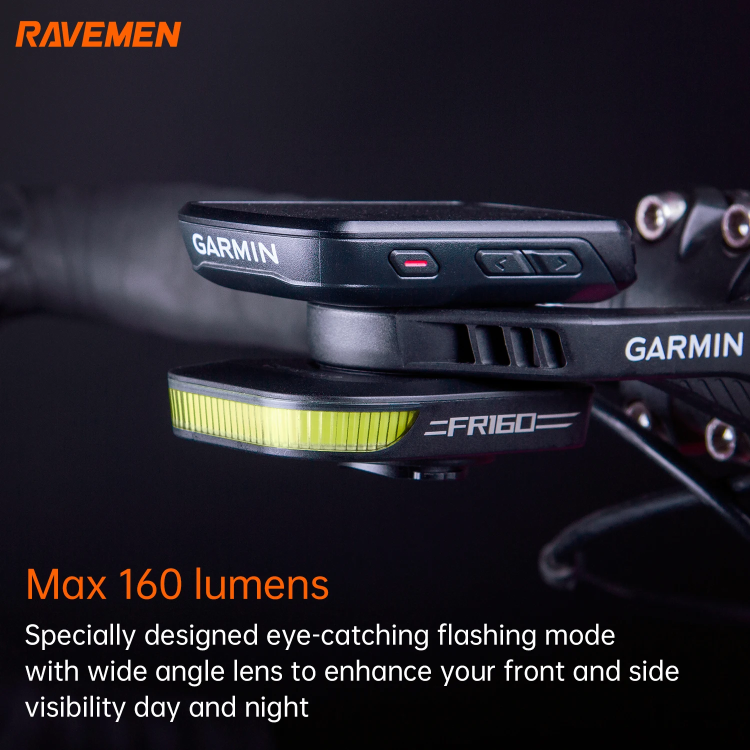 Bike Lights For Night Riding RAVEMEN FR160 Daytime Bike Light