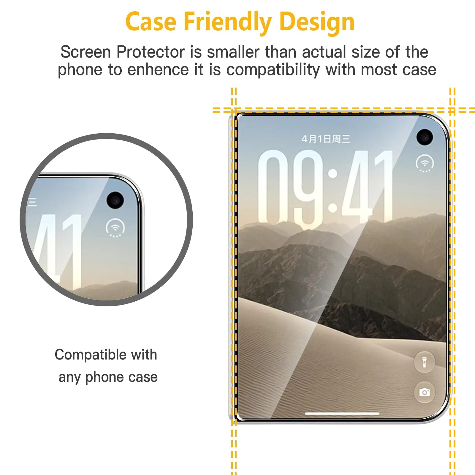 iPhone Duo Folded Screen 5.4 Tempered Glass Screen Protector - Clear HD 9H Anti-Scratch, Case Friendly