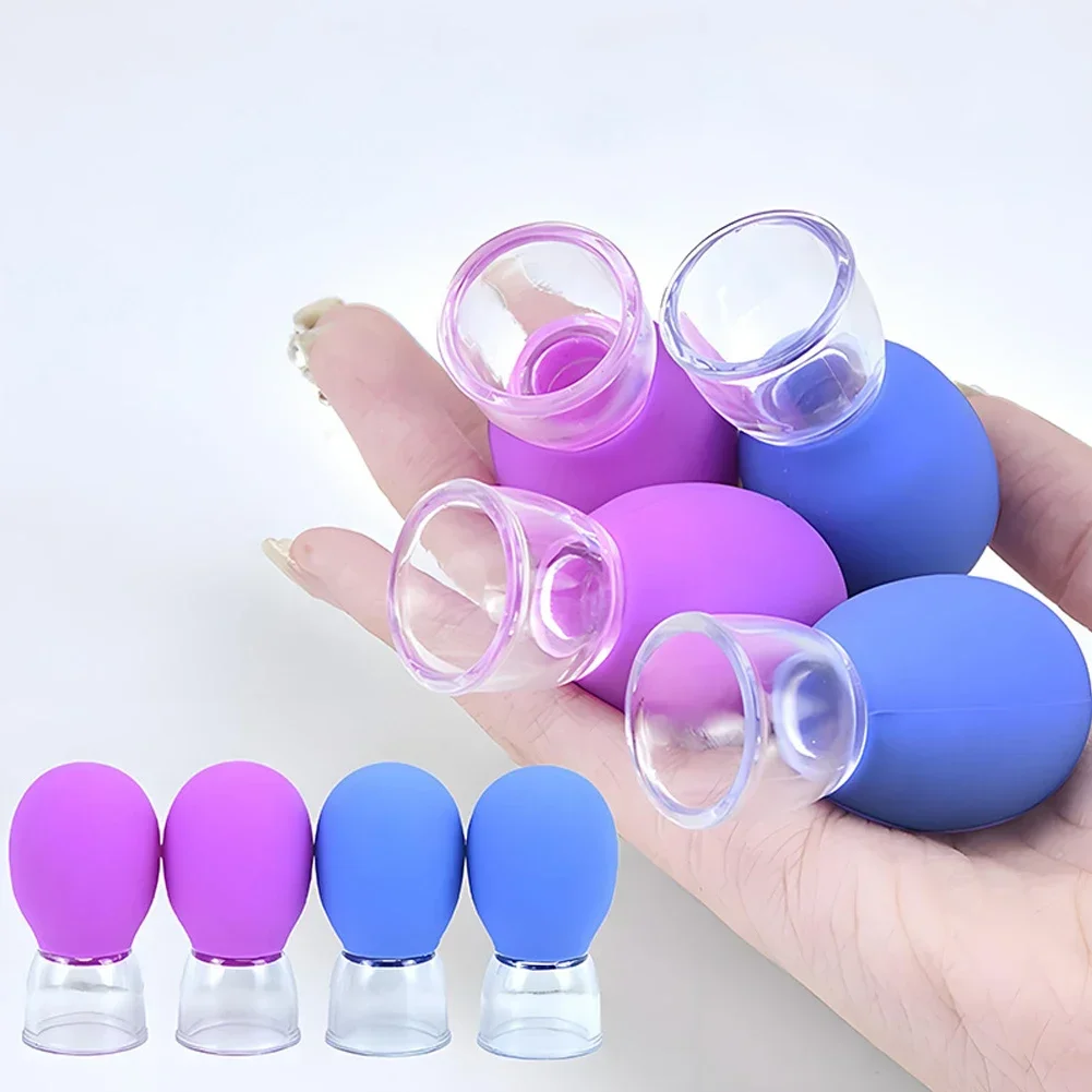 1Pcs Natural Silicone Cupping Massage Cup For Body Fac Neck Eye Massage Vacuum Tank Body Facial Care Anti-aging Beauty Tool 6