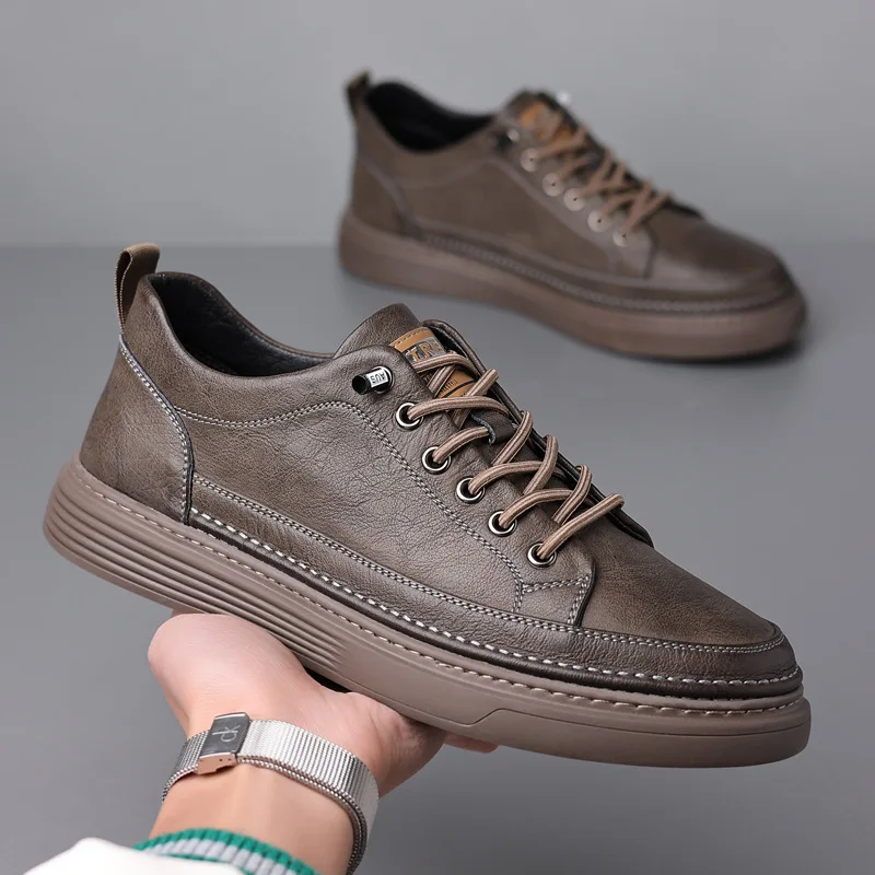 Italian-Genuine-Leather-Casual-Shoes-Men-s-Lace-Up-Oxford-Shoes-Outdoor ...