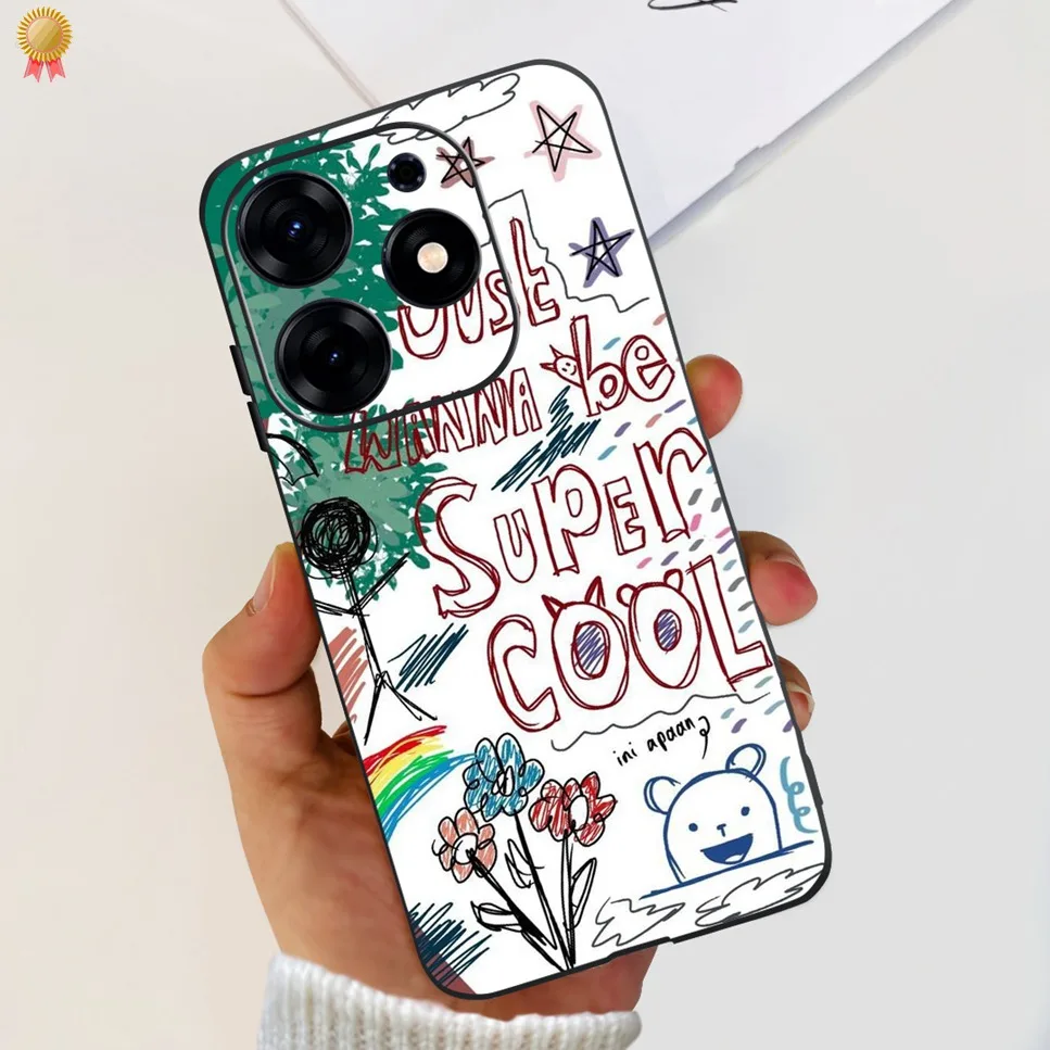 Clear Cartoon TPU Silicone Shockproof Back Cover