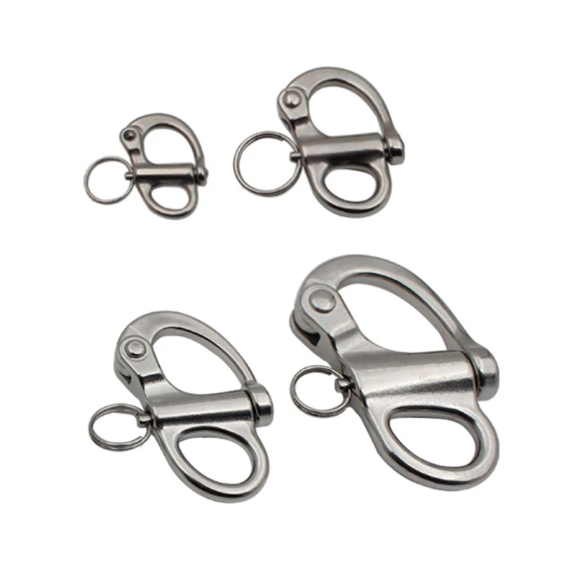 Swivel Eye Shackle Quick Release Bail Rigging Sailing Boats Marine Stainless Steel for Sailboats Spinnakers