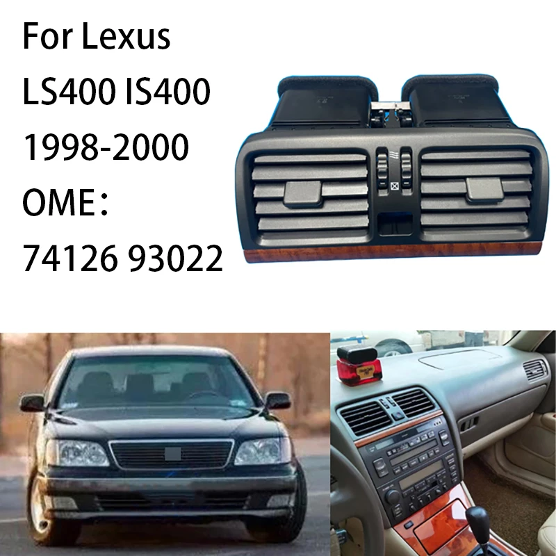 Automobile Air Conditioner Panel AC Air Conditioner Vent Grille Dashboard Panel Cover AH587 OME 74126 93022 9 74126 93022 For Lexus LS400 IS400 1998 1999 2000 Instrument panel A/C air outlet