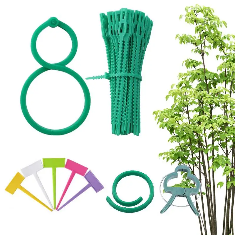 

Garden Vine Strapping Clips Garden Plant Twist Ties E-shaped Fixed Buckle Cable Tie Plant Bundled Buckle Ring Holder For Support