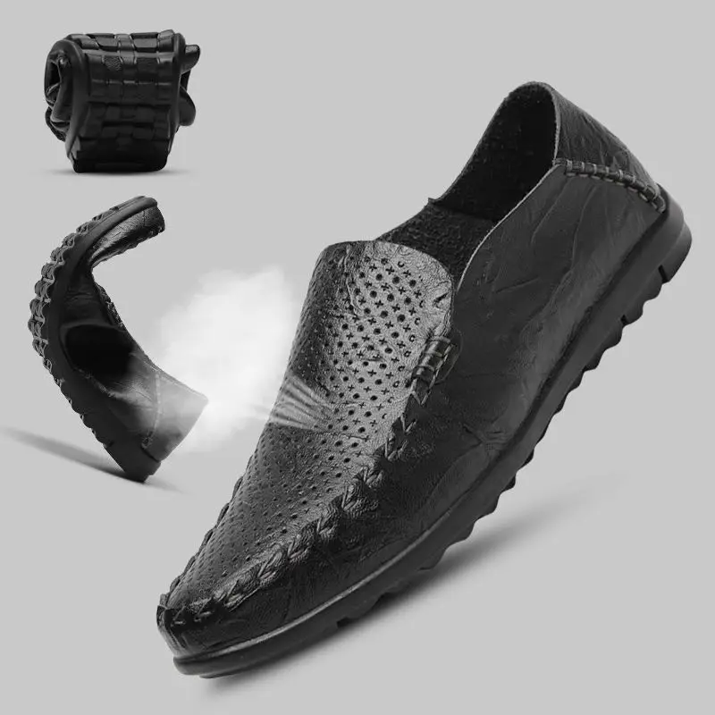 

Big Size Italian Mens Casual Shoes Luxury Brand Summer Men Loafers Leather Man Moccasins Light Breathable Slip on Boat Shoes
