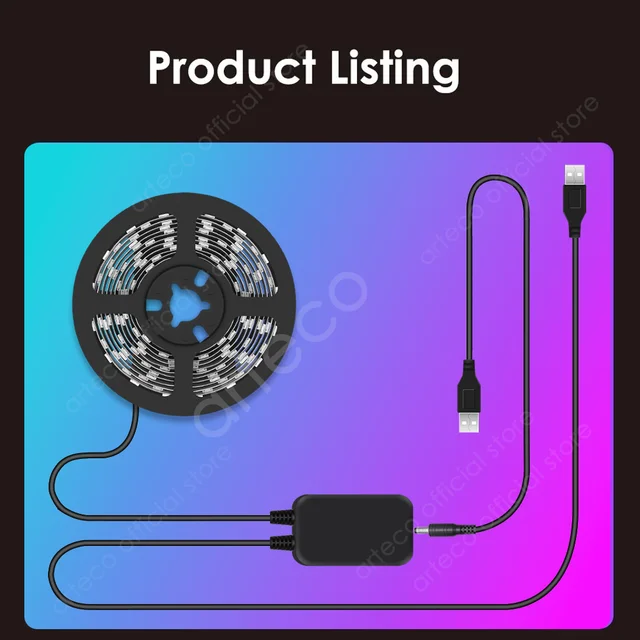 몰입적 PC 게이밍을 위한 스마트 RGB LED 테이프