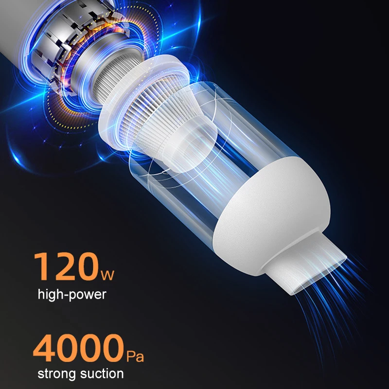 20000PA Car Vacuum Cleaner Portable Mini Handheld Vacuum Cleaner Smart Home Car Dual-purpose Wireless Dust Catcher