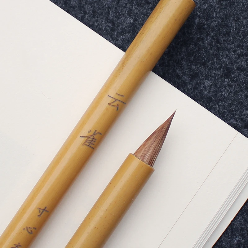 Chicken Weasel Hair Small Regular Script Brush Running Cursive Script Calligraphy Brush Pen Landscape Chinese Painting Pinceles