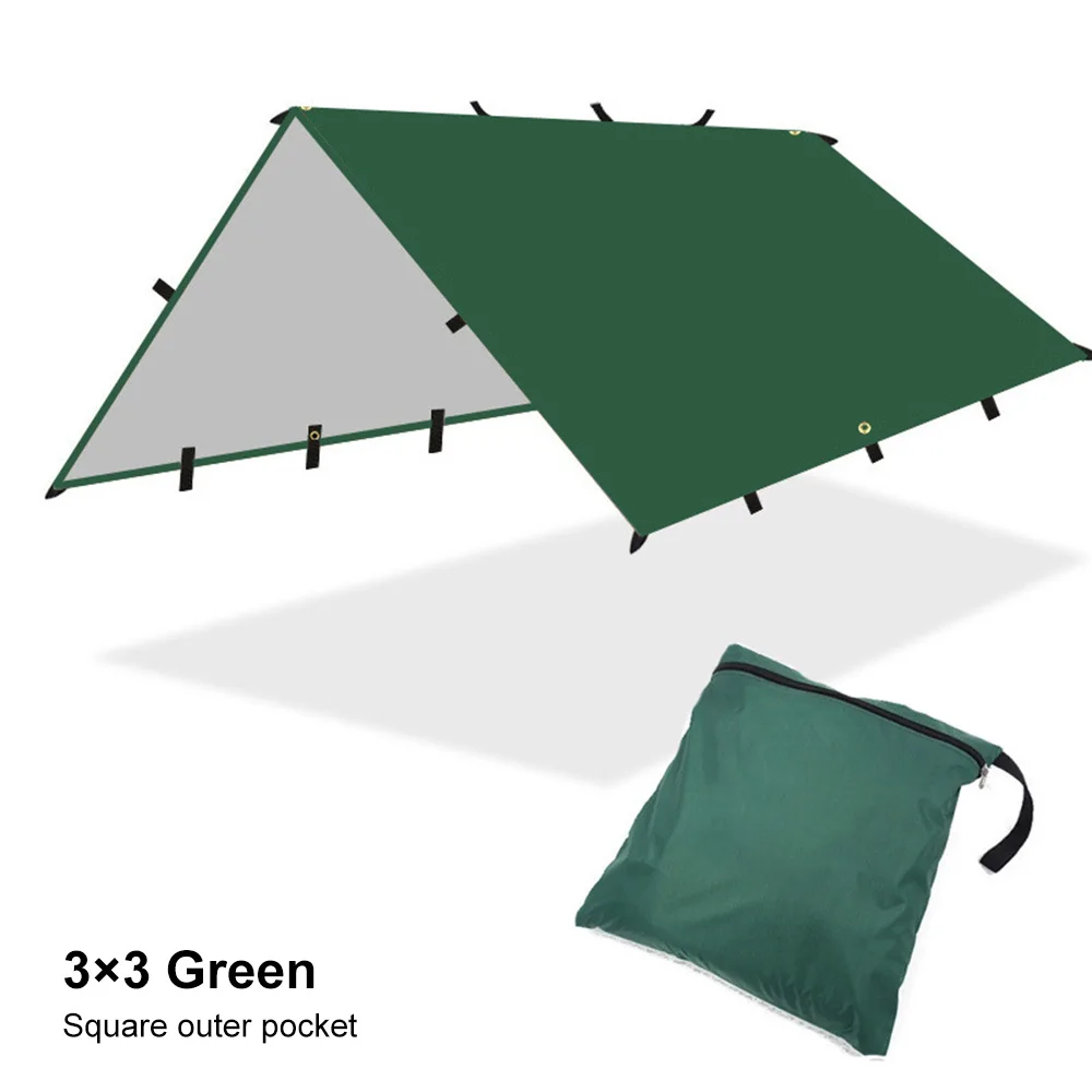 4x4m 3x4m 3x3m Awning Waterproof Tarp Tent Shade Ultralight Garden Canopy Sunshade Outdoor Camping Tourist Beach Sun Shelter