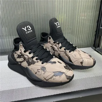 혼합 색상 통기성 남성용 투박한 스니커즈, y-3 스니커즈, 스트리트웨어, 패션 y3