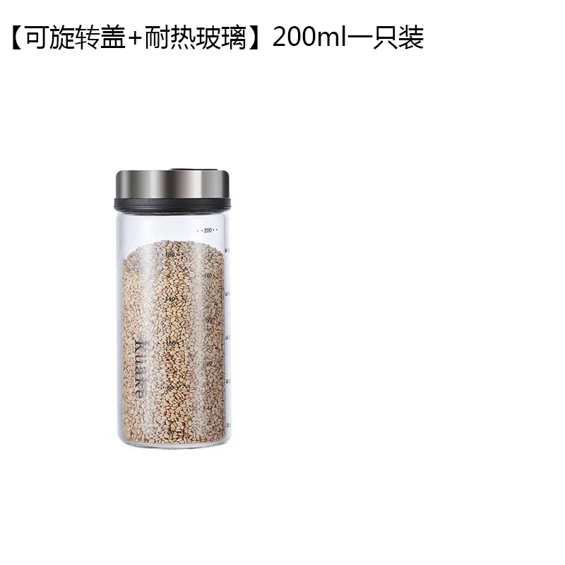 YOMDID uzun borosilikat cam baharat Can biber baharat Shaker mutfak tuz susam katı çeşni mühür şişe ile döner kapak