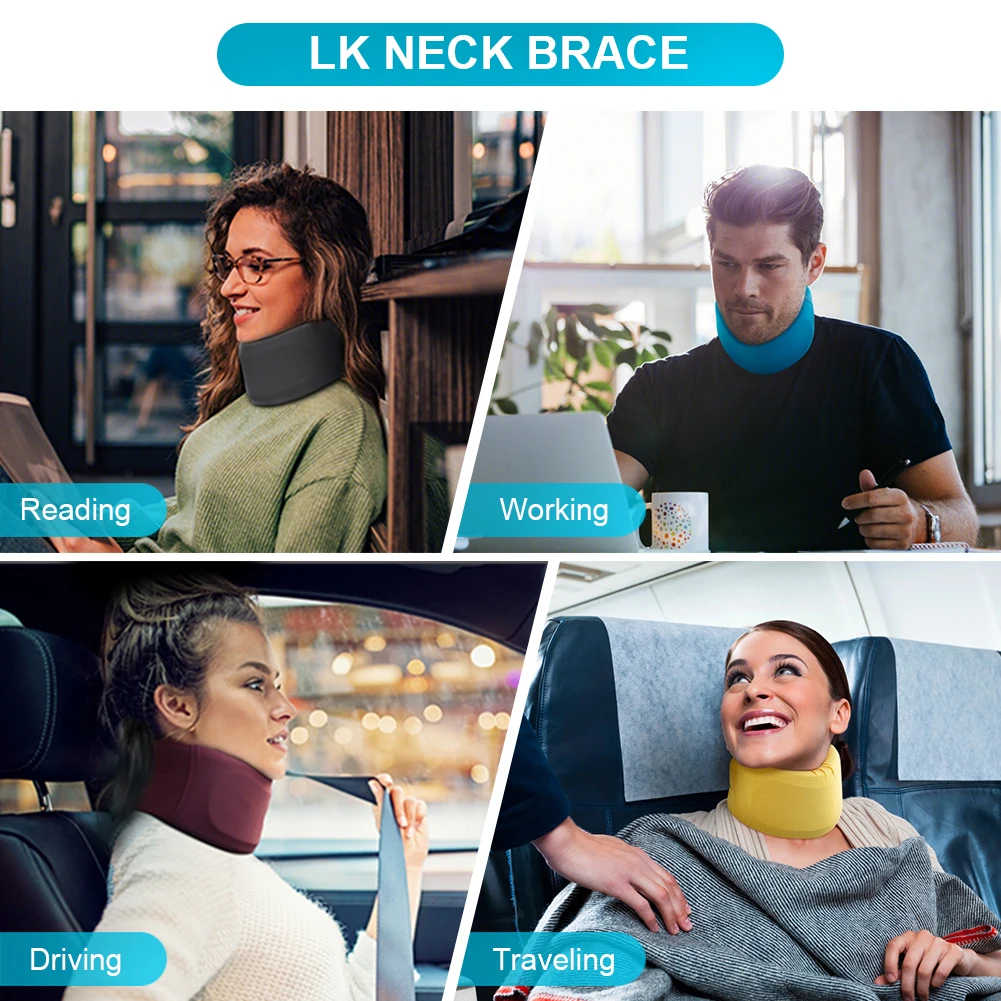 Adjustable Neck Support Sleeve for Travel and Sleep