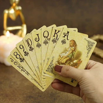 1Set Vintage Style Playing Cards Alice in Wonderland Poker Playing Cards Deck Board Games Retro Poker Never open 1