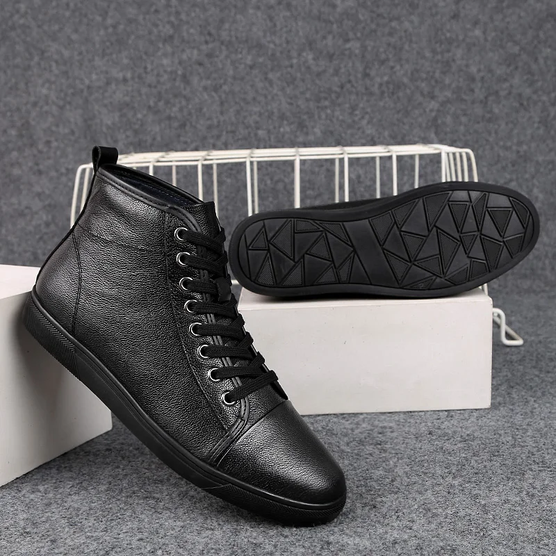 Herren Winterstiefel Aus Echtem Leder Für Warme Outdoor Tage_voghion.com