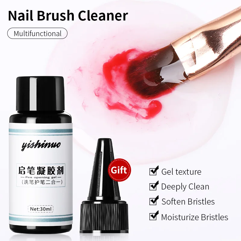 35ml Nail Brush Cleaner Restorer Acrylic Gel Nail Polish Sticky Nail Brush  Restorer Depply Cleaning UV Gel Polish Nail Art Tool - AliExpress