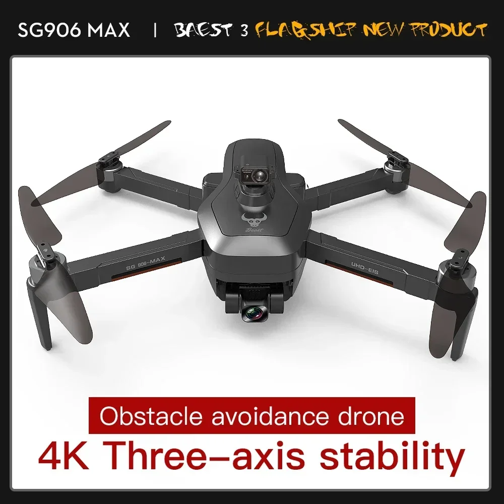 SG906MAX GPS Mini Drone Professionale 4K HD Macchina Fotografica 3-Axis Gimbal EIS 5G Wifi Evitamento Ostacoli Pieghevole Quadcopter Dron Toy1200M