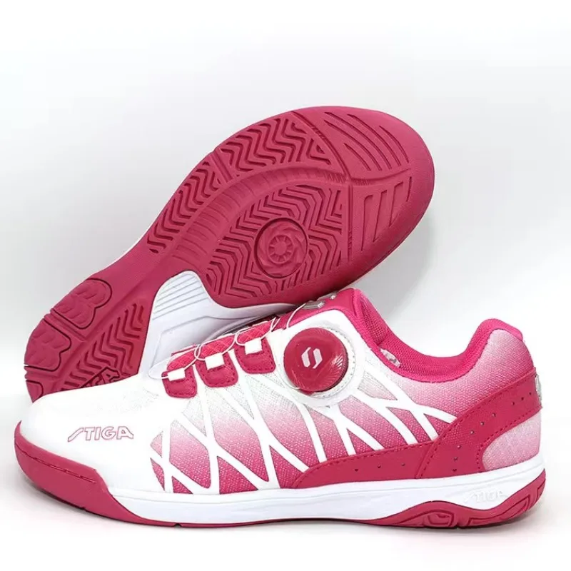 Tênis de mesa profissional para homens e mulheres, Pink Gym Shoe, Indoor Court Shoe, Unisex, Quick Lacing, Badminton, Marca de luxo