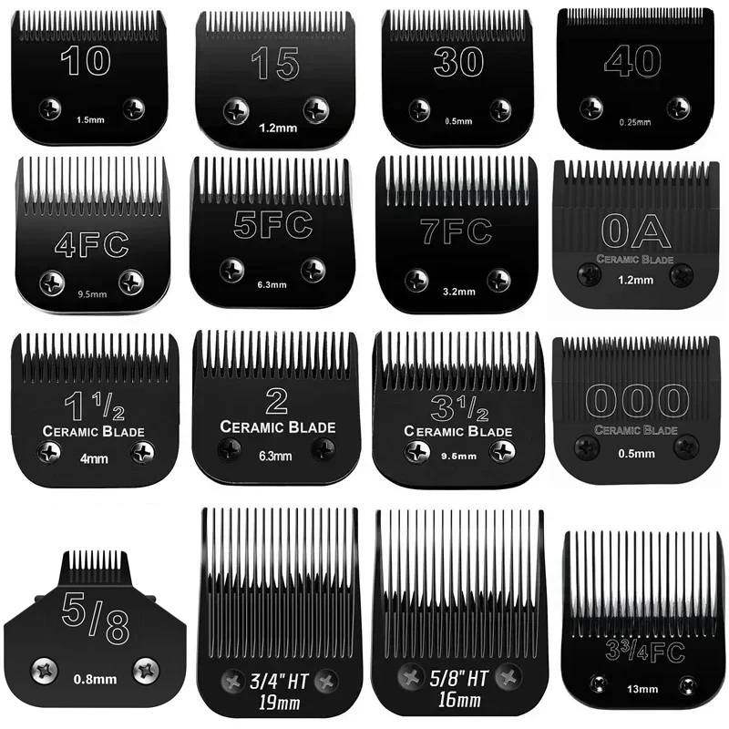 Pet Dog Cat Ceramic Detachable Blade Compatible With Most Andis /Oster A5,Classic 76/Wahl KM Series Professional Animal Clippers barber hair clipper blade pet grooming clipper