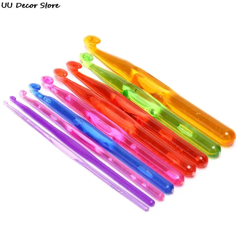 Crochet Needles 8pcs/set 2.5-6.0mm Aluminum With Grip