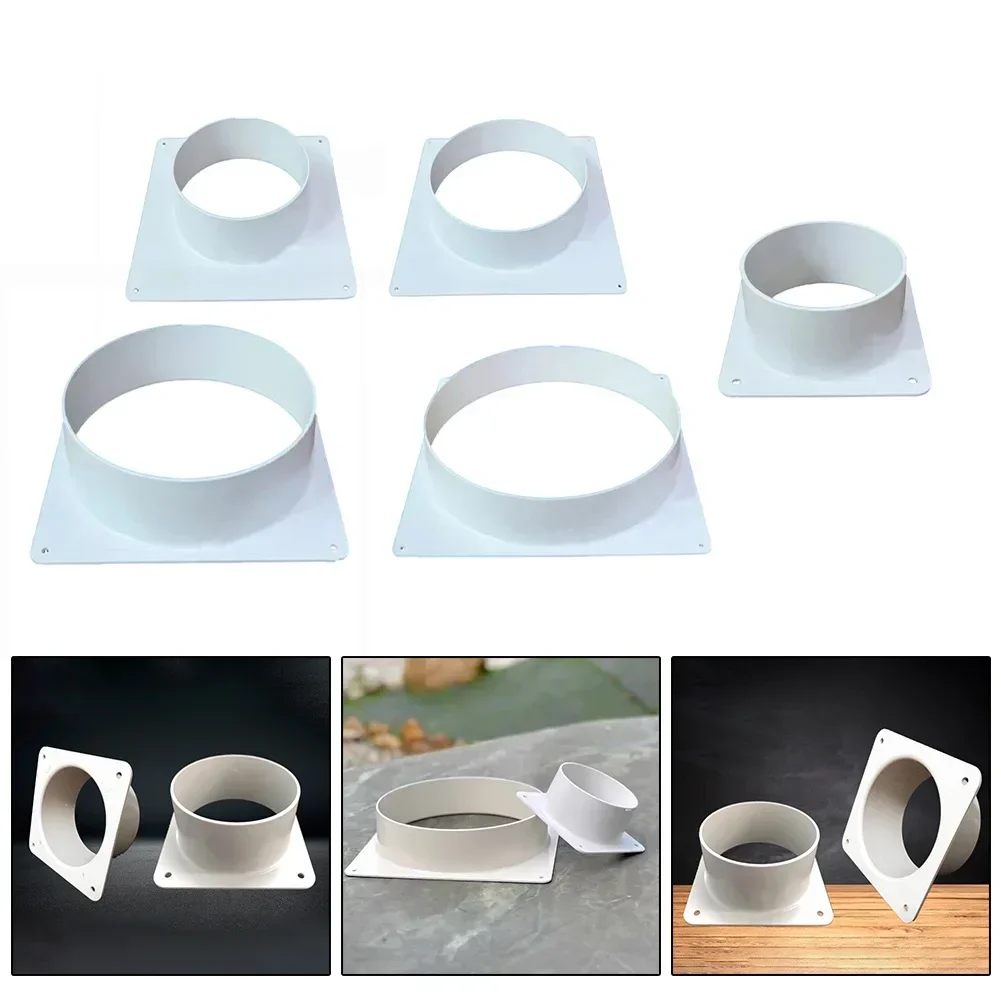 Exhaust Pipe Connector Flange Straight Ventilation Pipe Plastic Air Vent Duct Outlet Adapter Vents Air Conditioning Ducting Tool