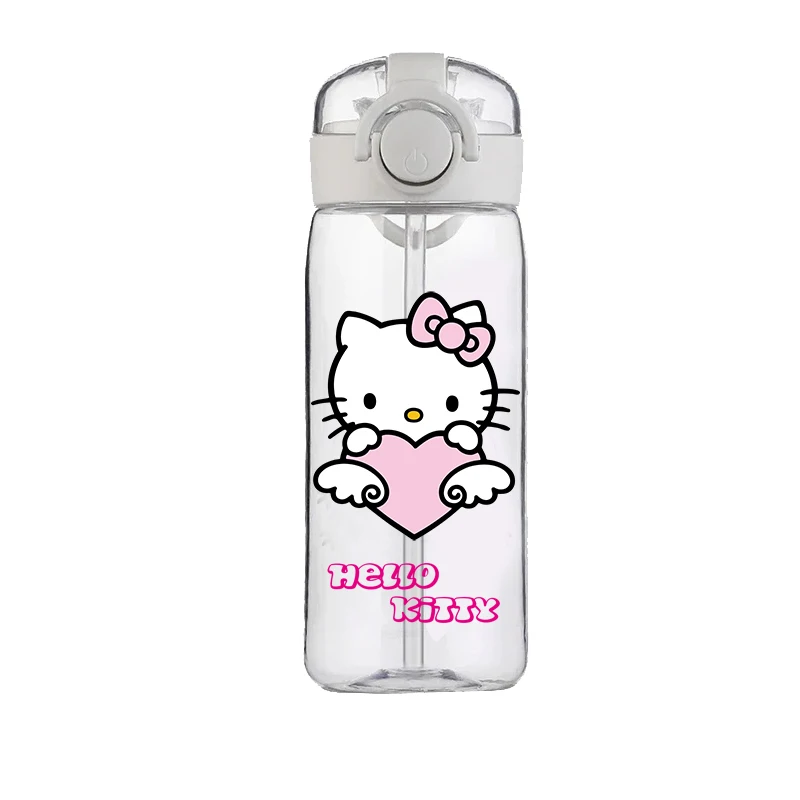 Hello Kitty  Cup Clear Brand High Quality Water Bottle Outdoor Sport Leak Proof Cute Plastic School Water Bottle for Kids 400ML 5