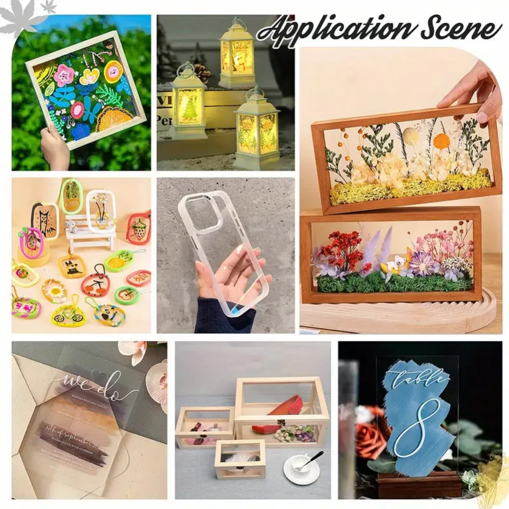5 Pcs Clear Plastic Sheet PET Flexible Lightweight Material DIY Craft Projects Picture Frames Handmade Model
