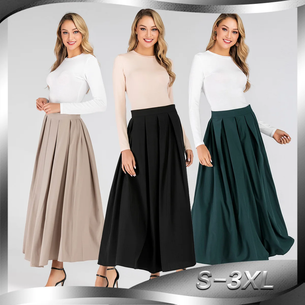 Free Shipping Elegant Pleated Puffy Summer Women's Skirt with Fashionable Pleats Fashion Casual  Skirts for Women Plus Size water embroidered pleated carboy case cream colour high qualty washable cheaper than water luxury free shipping for kitchen